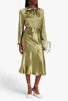 Thumbnail for your product : Lily & Lionel Lottie silk-satin midi skirt