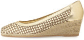 Thumbnail for your product : Sesto Meucci Malva Woven Leather Wedge Pump