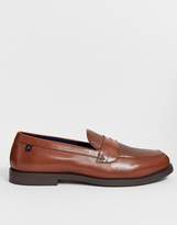 Thumbnail for your product : Farah leather woven loafer in tan