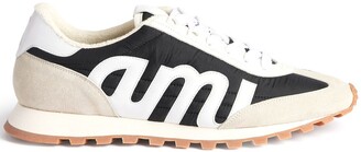 AMI Paris Logo-Patch Panelled Low-Top Sneakers