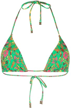 Tory Burch Floral-Print Bikini Top