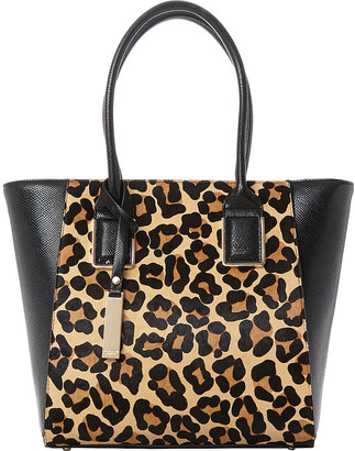 Dune Leopard-print shopper bag
