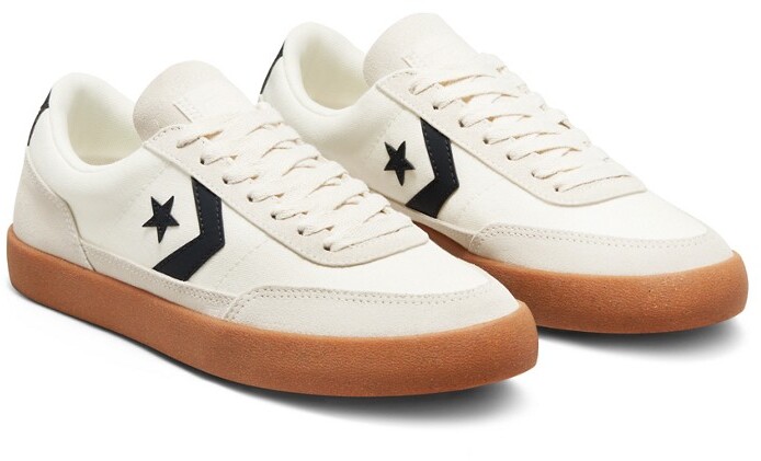 Converse Net Star Classic suede-mix sneakers in egret - ShopStyle