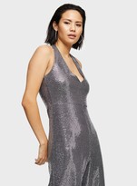 Thumbnail for your product : Miss Selfridge Silver Halter Sequin Jumpsuit