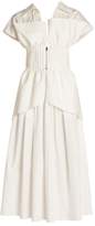 Thumbnail for your product : Fendi Taffeta Cap Sleeve Zip Peplum Dress