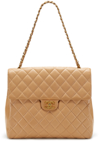 Thumbnail for your product : Chanel Beige Caviar Leather Maxi XL Brief Flap Bag
