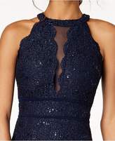 Thumbnail for your product : Morgan & Company Juniors' Lace Halter Fit & Flare Dress
