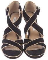 Thumbnail for your product : Diane von Furstenberg Suede Ankle Strap Sandals