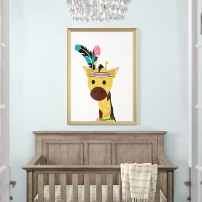 Three Posts Baby & Kids Emilio Giraffe Framed Art