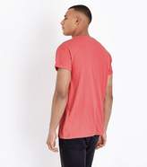 Thumbnail for your product : New Look Bright Pink Rolled Sleeve T-Shirt