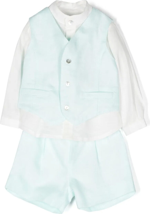Mimilù Shirt Waistcoat Linen Trouser Set