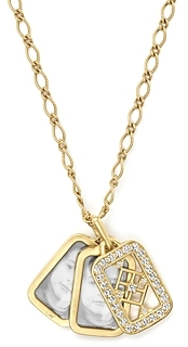 Monica Rich Kosann 18K Yellow Gold Photo-Charm Chain Necklace with Diamonds, 18L