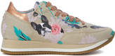 Thumbnail for your product : Philippe Model Etoile Beige Sneaker With Flowers And Dogs