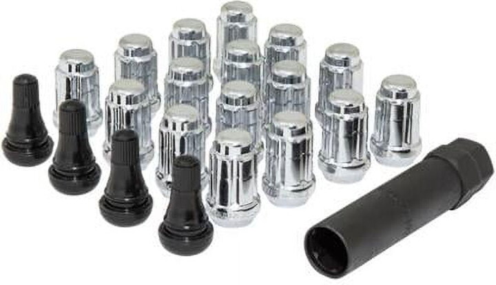 Gorilla Automotive 4Lug 10-1.25 SPLINE WIK W/VALVES GOR SD Spline Lug Nut Install Kit, K4CS-10125GR