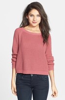Thumbnail for your product : BP Raglan Sleeve Cotton Pullover (Juniors)