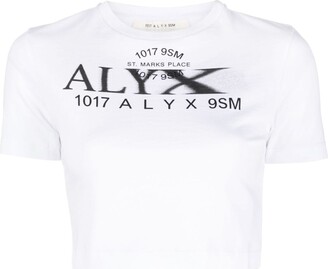 Alyx logo-print cropped T-shirt