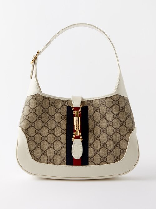 Gucci Jackie 1961 Small Leather Shoulder Bag in White