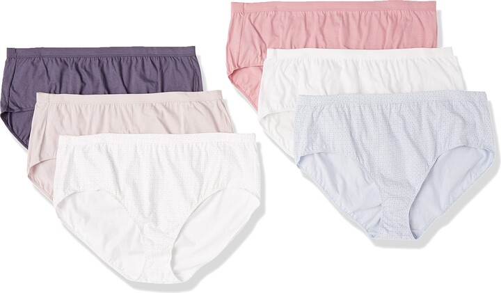 Just My Size Women's Plus Size Microfiber Brief 6-Pack - ShopStyle Panties