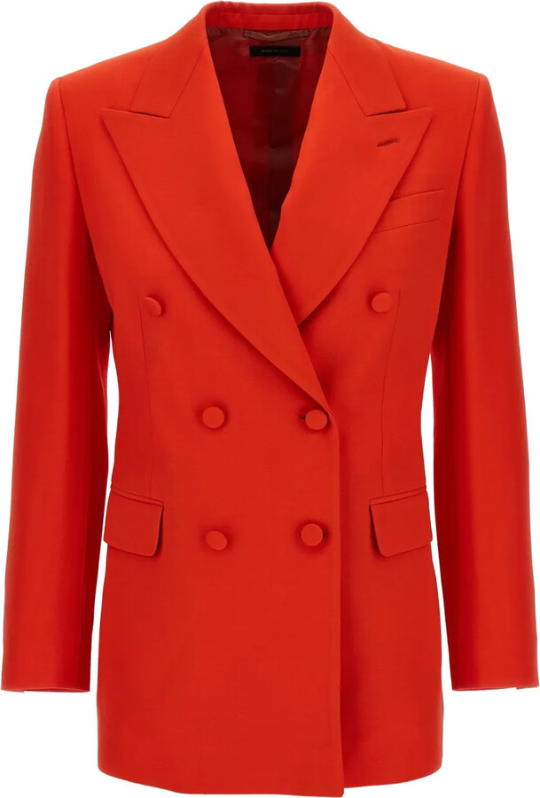 Brioni Double-Breasted Peak-Lapel Blazer