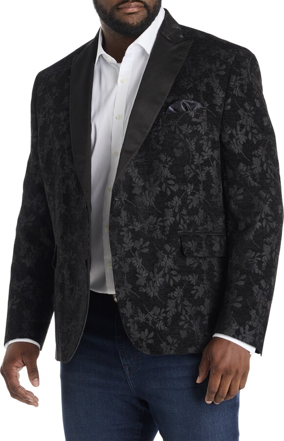 Tallia Big & Tall Velvet Floral Sport Coat