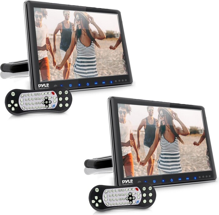 Pyle PLHRDVD904 Universal Portable Car Seat Headrest CD DVD TV 9.4 Inch