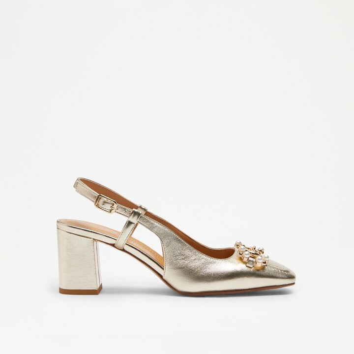 Russell Bromley SHOWTIME Women's Gold Nappa Leather Metallic