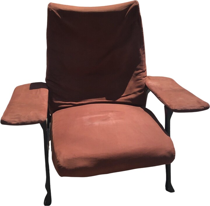 Arflex “roberto Menghi” Armchair Iron Fabric Padding 1950 Italy