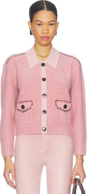 L'Agence Poetry Stitch Crop Cardigan