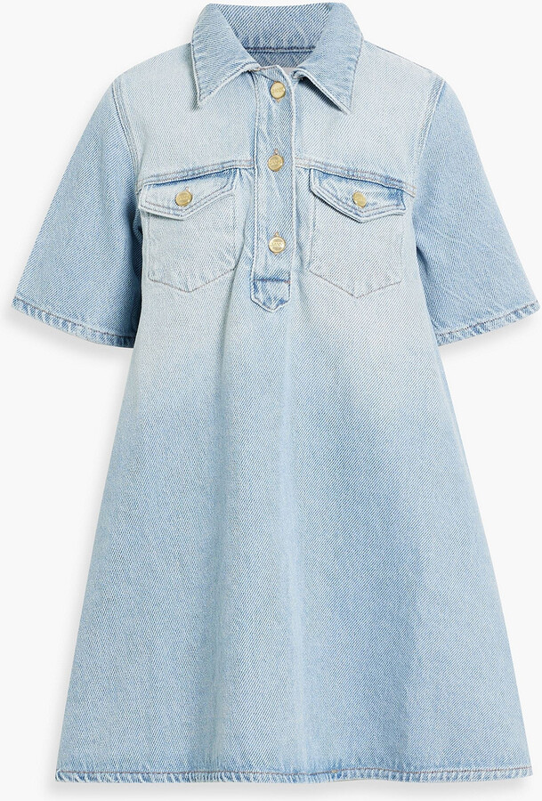 Ganni Denim mini shirt dress