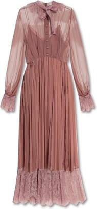 Gucci Ruffled Flora Snake Print Dress Pink ref.370893 - Joli Closet