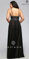 Thumbnail for your product : Faviana Mesh Beaded Plus Size Prom Dress