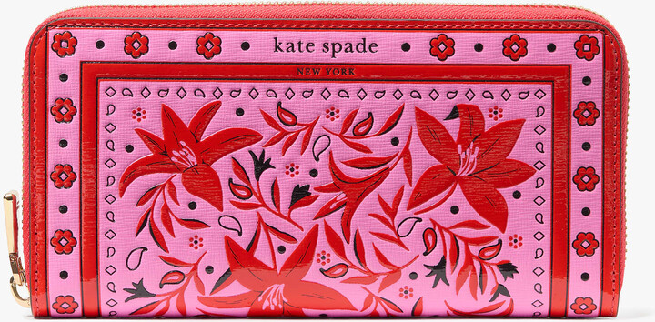 Kate Spade Morgan Bandana Zip-Around Continental Wallet ShopStyle