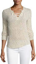 Thumbnail for your product : Generation Love Karen Slub Lace-Up Sweater, Beige