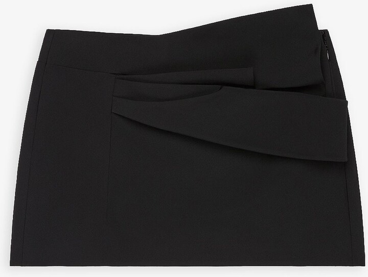 Bow black mini skirt