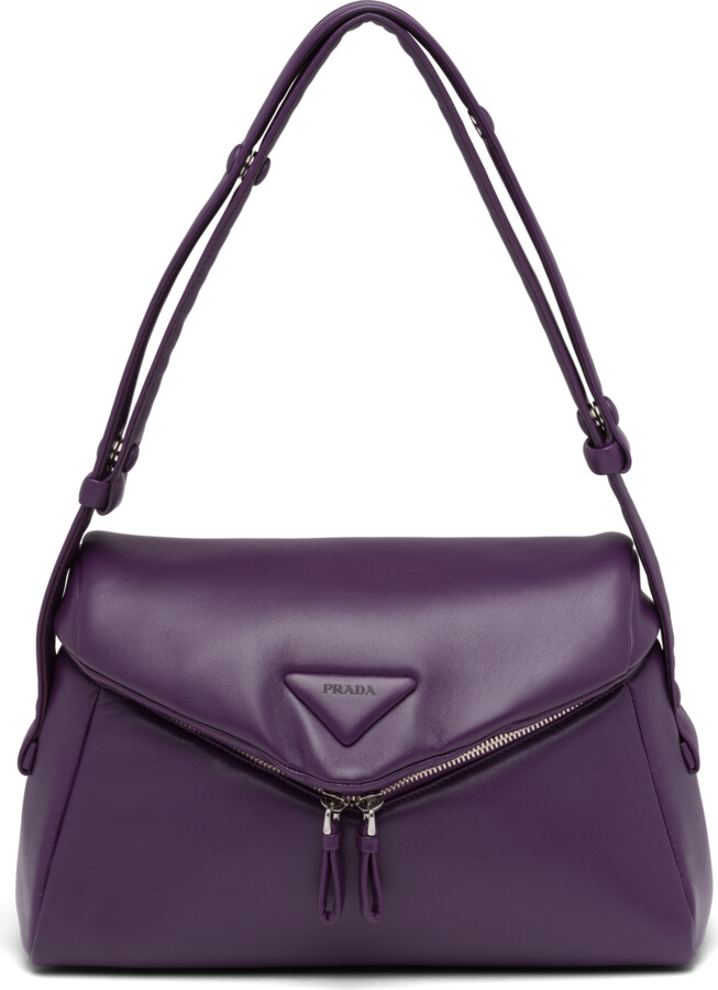 Prada Padded Nappa Leather Signaux Bag, Women, Violet ShopStyle