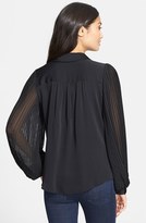 Thumbnail for your product : Milly Pleated Sleeve Blouse