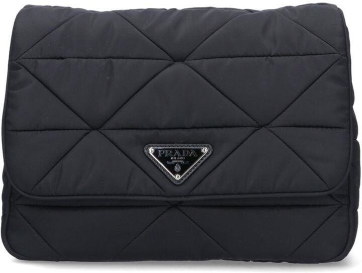 Prada Arqué Re-Nylon and brushed leather shoulder bag