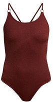 Thumbnail for your product : Pepper & Mayne Margot Ribbed Bodysuit - Dark Red