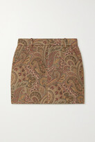 Thumbnail for your product : Etro Layered Paisley Wool-blend Jacquard Shorts