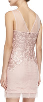 Thumbnail for your product : BCBGMAXAZRIA Abigail Mesh-Trim Sequined Cocktail Dress
