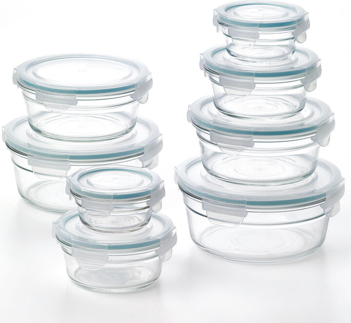 Member's Mark 16-Piece Round Shape Glass Food Storage Set by Glasslock
