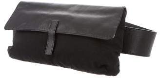 Prada Leather-Trimmed Tessuto Waist Bag