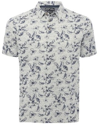 M&Co Floral print short sleeve polo shirt