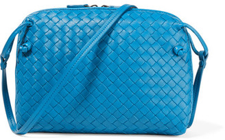 Bottega Veneta Messenger Small Intrecciato Leather Shoulder Bag - Blue
