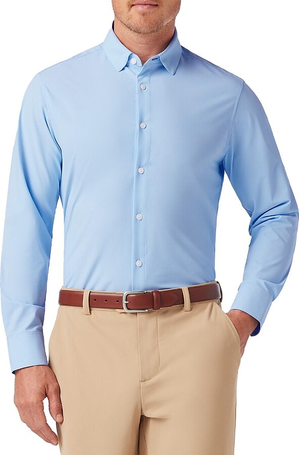 Mizzen+Main Leeward Ls Dress Shirt Light Blue Straton Check