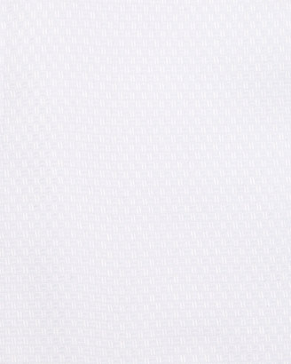 Neiman Marcus Classic-Fit Non-Iron Dobby Dress Shirt, White