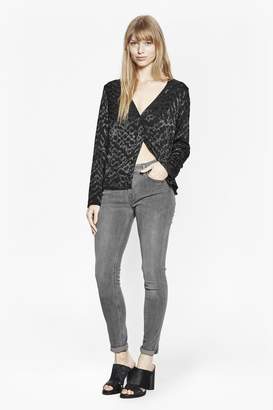 French Connection Aria Jacquard Wrap Blouse
