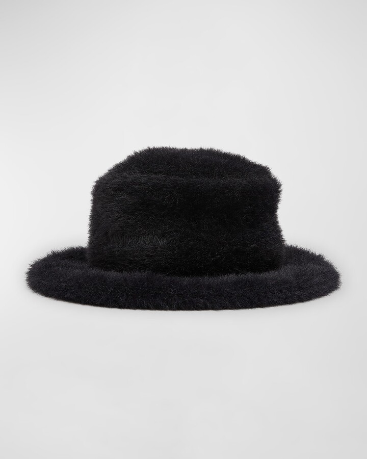 Saint Laurent Embroidered Faux Fur Bucket Hat ShopStyle
