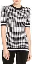 Thumbnail for your product : Balmain Houndstooth Short Sleeve Sweater