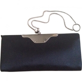 Thumbnail for your product : Yves Saint Laurent 2263 Yves Saint Laurent Satin And Silver Clutch